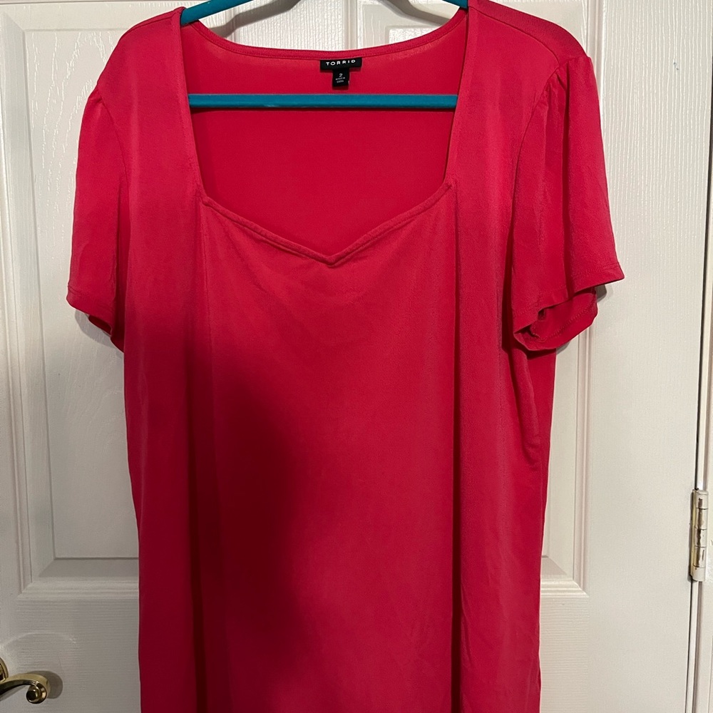 Torrid Red Blouse Top